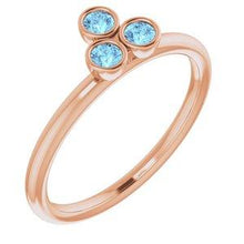 Load image into Gallery viewer, Aquamarine Stackable Ring
