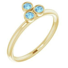Load image into Gallery viewer, Aquamarine Stackable Ring
