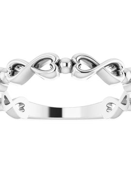 Infinity-Inspired Heart Ring