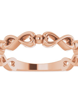 Infinity-Inspired Heart Ring