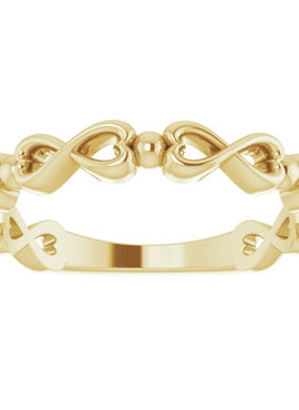 Infinity-Inspired Heart Ring