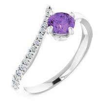 Load image into Gallery viewer, Morganite &amp; 1/10 CTW Diamond Bypass Ring
