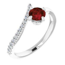 Load image into Gallery viewer, Morganite &amp; 1/10 CTW Diamond Bypass Ring
