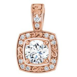 4 mm Round 1/3 CTW Diamond Pendant