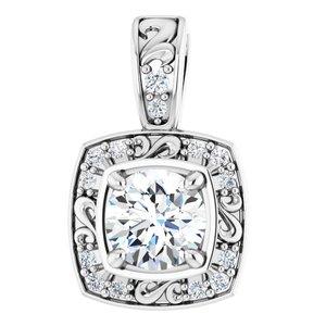 4 mm Round 1/3 CTW Diamond Pendant