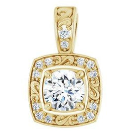 4 mm Round 1/3 CTW Diamond Pendant