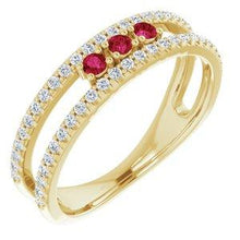 Load image into Gallery viewer, Pink Tourmaline &amp; 1/4 CTW Diamond Ring
