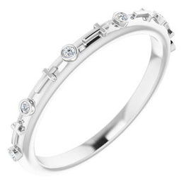 .03 CTW Diamond Cross Ring