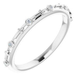 .03 CTW Diamond Cross Ring
