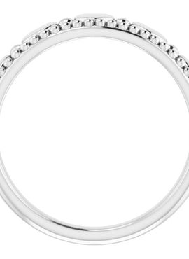 Stackable Beaded Heart Ring