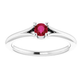 Mozambique Garnet Youth Solitaire Ring