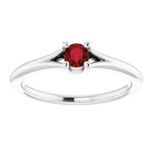 Mozambique Garnet Youth Solitaire Ring