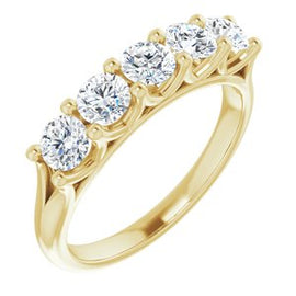 14K White 1 CTW Natural Diamond Anniversary Band