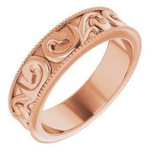 Load image into Gallery viewer, 5 mm Scroll Band with Milgrain
