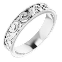 Load image into Gallery viewer, 5 mm Scroll Band with Milgrain
