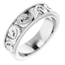 Load image into Gallery viewer, 5 mm Scroll Band with Milgrain
