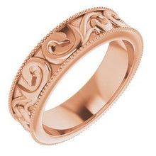 Load image into Gallery viewer, 5 mm Scroll Band with Milgrain

