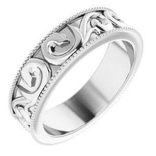 Load image into Gallery viewer, 5 mm Scroll Band with Milgrain
