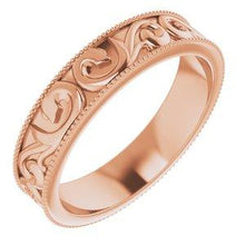 Load image into Gallery viewer, 5 mm Scroll Band with Milgrain
