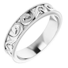 Load image into Gallery viewer, 5 mm Scroll Band with Milgrain
