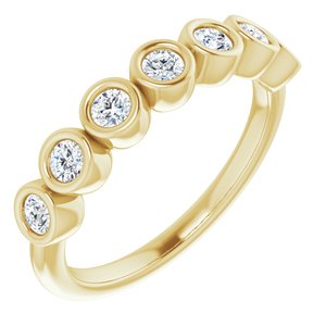 14K Yellow 3/8 CTW Natural Diamond Anniversary Band