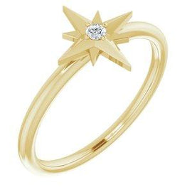 .03 CT Diamond Star Ring