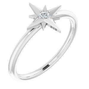 .03 CT Diamond Star Ring