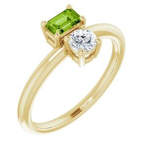 Peridot Sapphire Ring