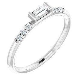 1/5 CTW Diamond Stackable Accented Ring