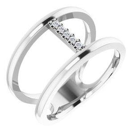 .04 CTW Diamond Negative Space Ring