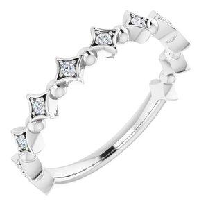 1/10 CTW Diamond Stackable Ring