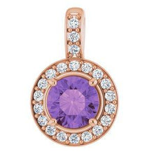 Load image into Gallery viewer, Blue Sapphire &amp; 1/5 CTW Diamond Pendant
