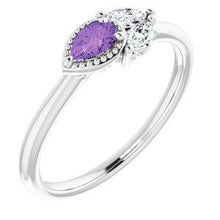 Load image into Gallery viewer, Pink Sapphire &amp; 1/8 CTW Diamond Ring
