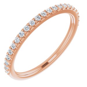 14K Rose 1/4 CTW Natural Diamond Band