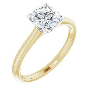 1 CT Lab-Grown & .01 CTW Natural Diamond Accented Engagement Ring