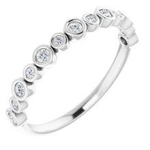 Load image into Gallery viewer, 14K White 1/5 CTW Natural Diamond Anniversary Band
