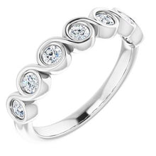 Load image into Gallery viewer, 14K Rose 1/4 CTW Natural Diamond Anniversary Band
