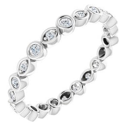 14K White 1/4 CTW Diamond Eternity Band