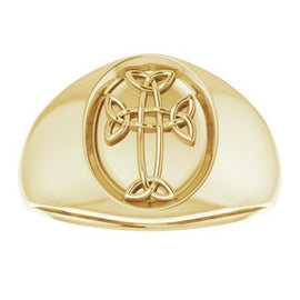 Celtic-Inspired Cross Ring