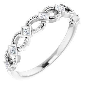 1/6 CTW Diamond Stackable Ring