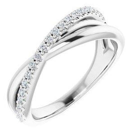 1/5 CTW Diamond Criss-Cross Ring
