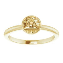 Load image into Gallery viewer, Stackable Eye of Providence Ring
