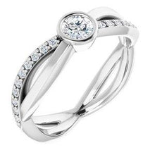 Load image into Gallery viewer, 4.1 mm Round 3/8 CTW Diamond Infinity-Inspired Ring
