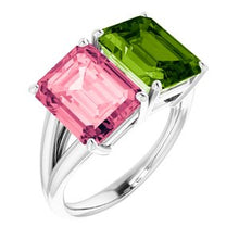 Load image into Gallery viewer, Peridot &amp; Pink Topaz Ring
