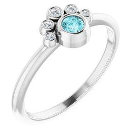 Chatham® Lab-Created Alexandrite & .04 CTW Diamond Ring