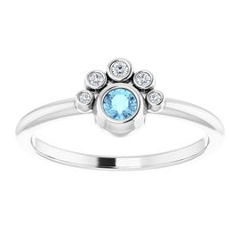 Chatham® Lab-Created Alexandrite & .04 CTW Diamond Ring