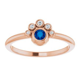 Chatham® Lab-Created Alexandrite & .04 CTW Diamond Ring