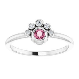 Chatham® Lab-Created Alexandrite & .04 CTW Diamond Ring