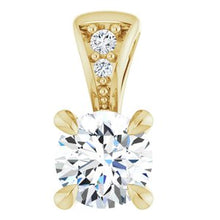 Load image into Gallery viewer, 14K White 1/4 Natural Diamond Pendant

