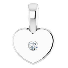.01 CT Diamond Youth Heart Pendant